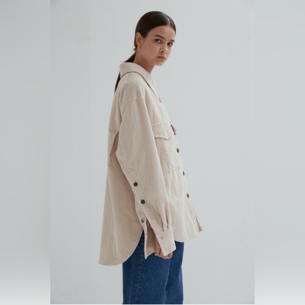 AEER Shirts Outer Corduroy Light Beige